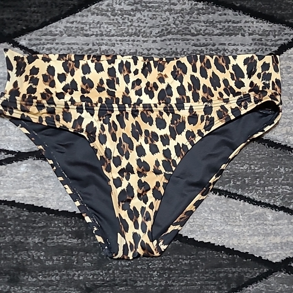 Victoria Secret 2012 Leopard Print High-Waisted Bikini Swim Bottom
